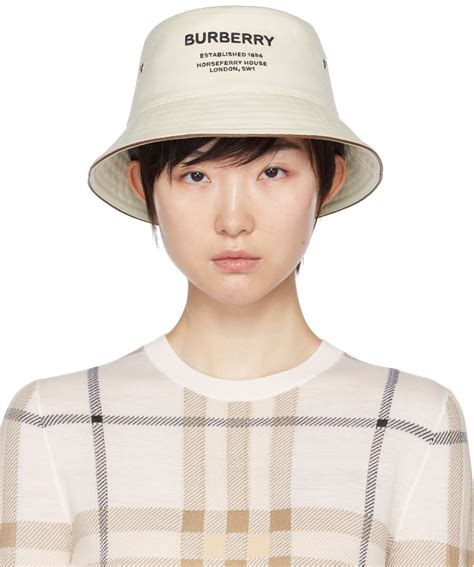 white burberry bucket hat|burberry bucket hat on sale.